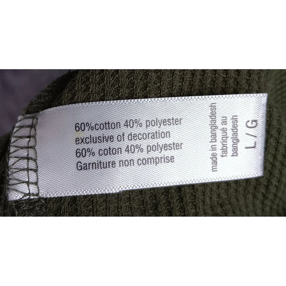 Tommy Bahama‎ Men's Olive Green Long Sleeve Waffle Knit Dexter Kill Shirt
